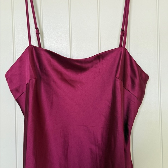 NWT - VICI  Gilli Satin Fringe Trim Midi Dress - Picture 5 of 10